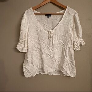 MODCLOTH Tie Front Blouse